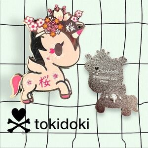 tokidoki Cherry Blossom Unicorno Enamel Pin